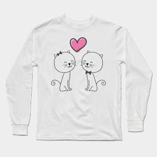 Cat's in love Long Sleeve T-Shirt